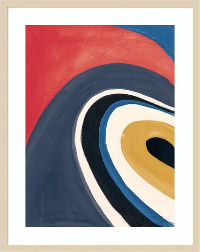 Miniatura 11 de Amanti Art Framed Wall Art Print 21x17 In the Groove I Retro by Danhui Nai, Abstract Wall Art, Modern Contemporary Decor, Small Poster Painting
