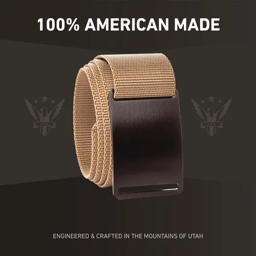 Miniatura 23 de GRIP6 Cinturón táctico – Sin agujero, cinturones de nailon para hombres y mujeres – Fabricado en los Estados Unidos (Ninja)
