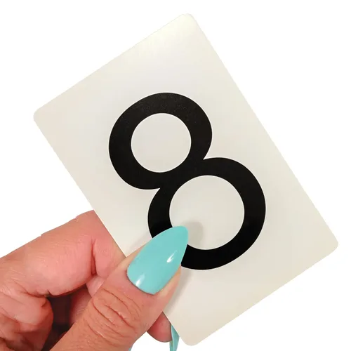 Miniatura 6 de Learning Advantage Tarjetas de números 0-9 Negro Juego de 50 Reconocimiento de números de práctica Recurso de aula