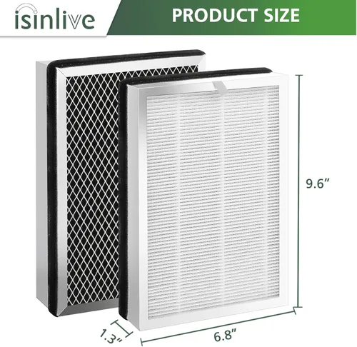 Miniatura 2 de Filtro de repuesto modelo 25, compatible con purificador de aire de la serie MA 25W/25B/25S, filtro de carbón activado 3 en 1 para humo de incendios