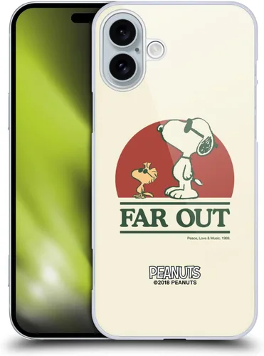 Miniatura 62 de Head Case Designs Funda rígida con licencia oficial de Peanuts Snoopy Woodstock Far Out Woodstock 50th compatible con Apple iPhone 15 Plus