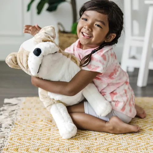 Miniatura 5 de Melissa & Doug Bulldog inglés gigante, animal de peluche realista (casi 2 pies de alto)