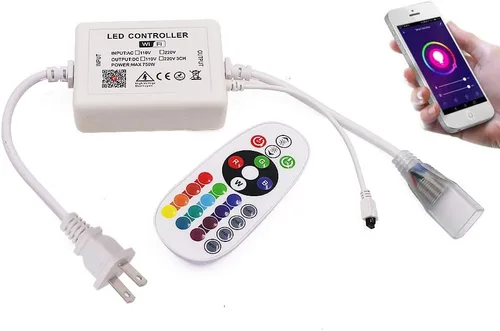 Miniatura 12 de Luces LED de neón, control remoto inteligente WiFi 110-130V RGB regulable, impermeable, 5050 60 LED/m, compatible con Alexa, Google Home, iOS