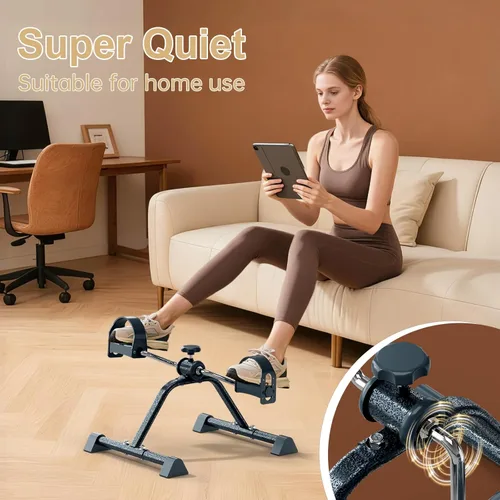 Miniatura 3 de Under Desk Elliptical & Mini Exercise Bike – Seated Leg Exerciser & Pedal Machine for Seniors Arm & Leg Workout, with Non-Slip Covers & Multiple
