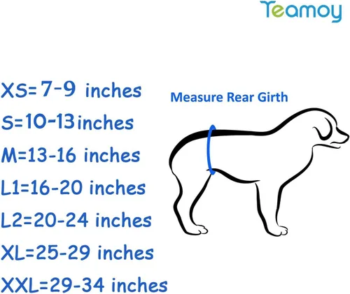 Miniatura 5 de Teamoy Bandas para el vientre para perros machos con almohadillas extraíbles, reutilizables, lavables, pañales para cachorros (paquete de 3), S