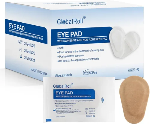 50 parches adhesivos para los ojos, parches para los ojos para adultos, parche desechable sin látex, vendajes adhesivos para bebés, niños y niñas
