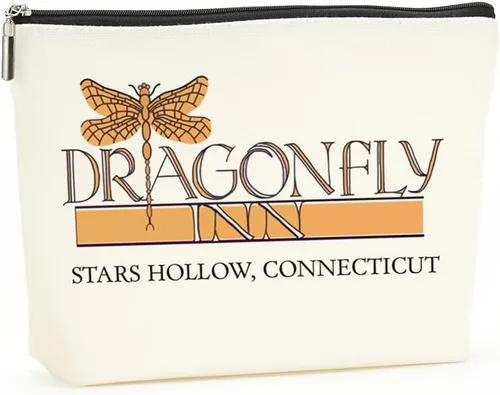 Miniatura 8 de Decohim Bolsa de maquillaje divertida inspirada en mercancía de programas de televisión, regalo para fanáticos de Lukes blanco604