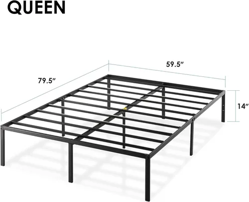 Miniatura 2 de Best Price Mattress - Base de cama metálica de 14 pulgadas, base de colchón con listones de acero de alta resistencia (no requiere somier)