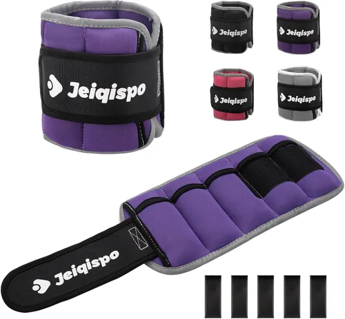 Pesas ajustables para tobillo 1 par de 4 10 libras con peso extraíble para hombres, mujeres y niños, fuerza pesada para fitness, gimnasio, Púrpura