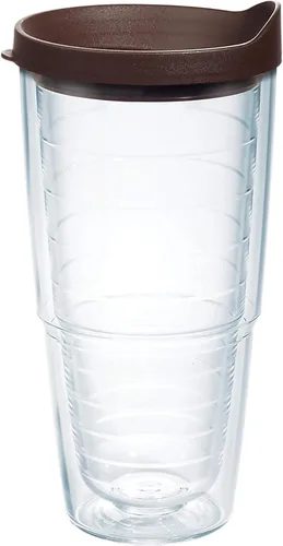 Miniatura 83 de Taza de viaje Tervis de doble pared transparente y colorida con tapa fabricada en Estados Unidos mantiene las bebidas frías y calientes, 24 onzas