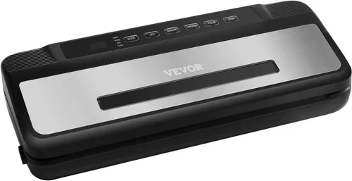 Miniatura 9 de VEVOR Máquina selladora al vacío, 80 Kpa 120 W, potente sellador de alimentos compacto, sellador al vacío de alimentos multifuncional 7 en 1