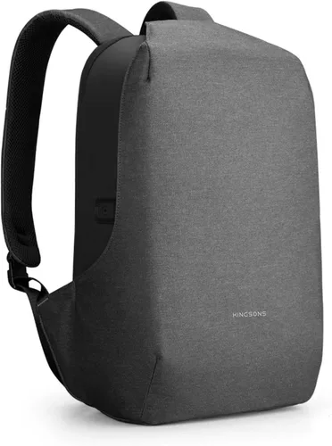 Miniatura 16 de Kingsons Mochila con compartimento para laptop de 15.6 pulgadas para hombres, mochila de negocios delgada y duradera para el trabajo, viajes