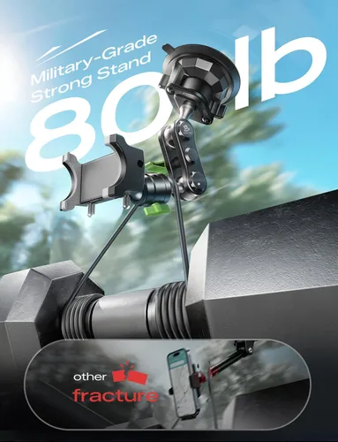 Miniatura 4 de MAGIC JOHN Soporte para teléfono de coche, soportes ultraduraderos de metal para tu coche, soporte para teléfono celular de rotación 360°