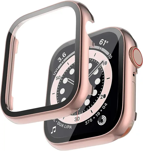 Miniatura 11 de Miimall Funda de metal compatible con Apple Watch de 1.496 pulgadas, protector de pantalla de vidrio templado, sensible al tacto, antiarañazos, a