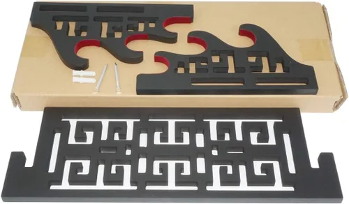 Miniatura 5 de Soporte de pared de terciopelo para espada, soporte de exhibición con tiras de fieltro para katana, wakizashi, Genji y espadas samurái