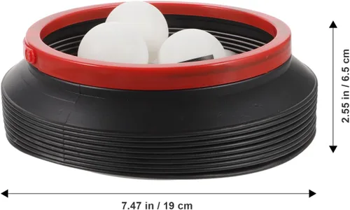Miniatura 2 de Bolas de rifa numeradas 1-10 pelotas impresas de tenis de mesa con 2 bolas de colores y cubo de almacenamiento plegable para juegos de fiesta