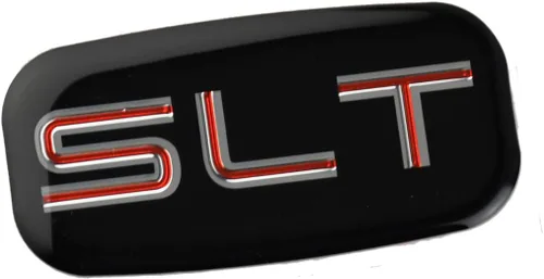 Miniatura 2 de 2 emblemas 3D para cabina SLT, pegatina para pilar del techo con logotipo de letras, reemplazo para 02-07 Yukon Suburban Sierra 03 06 (cromado/rojo)