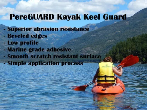 Miniatura 5 de Protector de quilla de kayak 4" resistencia de abrasión negra del protector de la canoa del kayak de la anchura