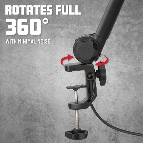 Miniatura 5 de Gator Frameworks - Soporte para micrófono de transmisión montado en escritorio Deluxe para podcasts y grabación; cable XLR integrado, (GFWBCBM3000)