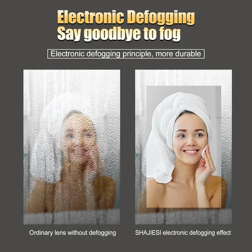 Miniatura 3 de Espejo de baño LED redondo con luces retroiluminadas de 3 colores con luz, espejo de tocador con luces círculo antivaho iluminado espejo grande