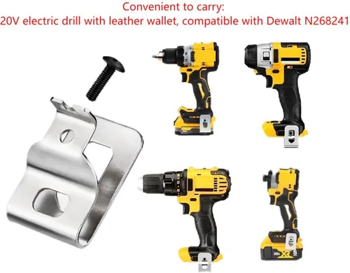 Miniatura 3 de 5 clips para cinturón de acero inoxidable N268241 N086039 (con tornillos) compatibles con herramientas eléctricas Dewelt de 20 V, compatibles