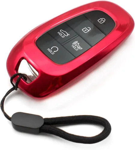 Miniatura 8 de MECHCOS Compatible con Hyundai Tucson Santa Cruz Palisade Ioniq 5 Santa Fe Nexo Sonata Ioniq TPU Azul Funda para Llavero Estuche Soporte Remoto