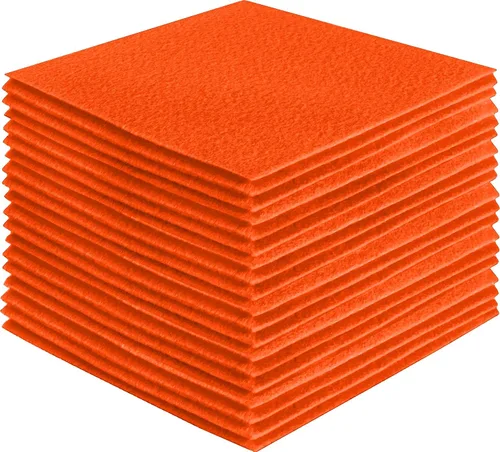 Miniatura 155 de FabricLA Hojas de fieltro acrílico para manualidades, cuadrados de fieltro precortados suaves de 4 x 4 pulgadas (3.9 in x 3.9 in), utiliza hojas