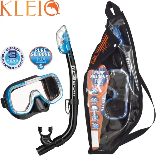 Miniatura 2 de TUSA Sport Conjunto combinado de máscara Mini-Kleio y esnórquel seco para jóvenes