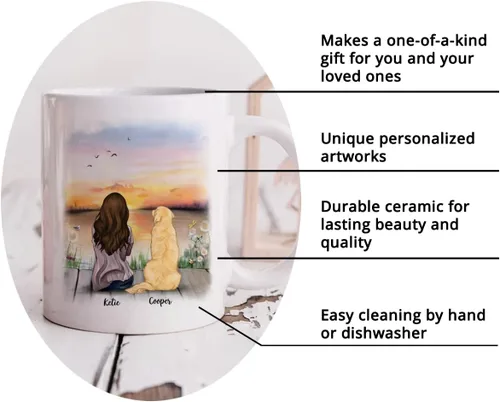 Miniatura 5 de Gossby Taza personalizada – Taza personalizada para perro, taza para mamá, taza para amantes de los perros, taza para mascotas, taza de café