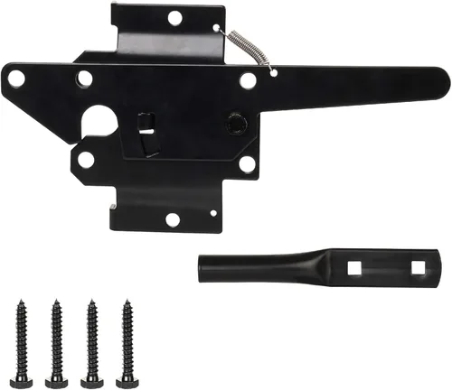 Miniatura 2 de JIAHOO Pestillo de puerta de montaje en poste para valla de madera, hardware de cierre automático resistente para puerta de piscina/jardín