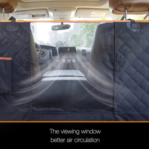 Miniatura 4 de Funda de asiento de perro para camiones con ventana de malla, hamaca 100% impermeable para asiento trasero de camión, lavable a máquina, funda