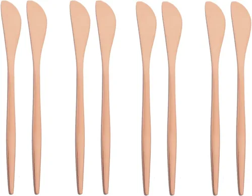 Miniatura 10 de Puzhler 8 piezas de cuchillo de mantequilla de espejo cuchillo de postre de queso cuchillo de mermelada de acero inoxidable cuchillo de cocina