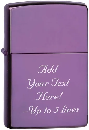 Miniatura 13 de Zippo Encendedor – Mensaje personalizado grabado en la parte trasera Color único a prueba de viento encendedor (Candy Apple Red #21063)