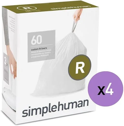 Miniatura 24 de simplehuman Forro para bote de basura de ajuste personalizado, 45 litros/12 galones, 20 unidades (paquete de 2)