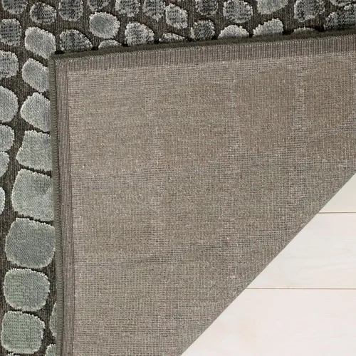 Miniatura 4 de Martha Stewart x SAFAVIEH Colección de alfombras de área, 2 pies 5 pulgadas x 7 pies 6 pulgadas, color antracita, viscosa, ideal para sala de estar