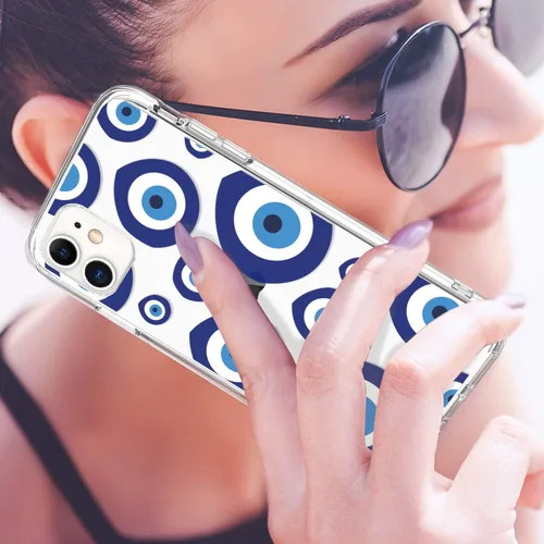 Miniatura 2 de LUHOURI Funda diseñada para iPhone 11 con protector de pantalla, ajuste delgado, funda de acrílico transparente resistente para mujeres y niñas