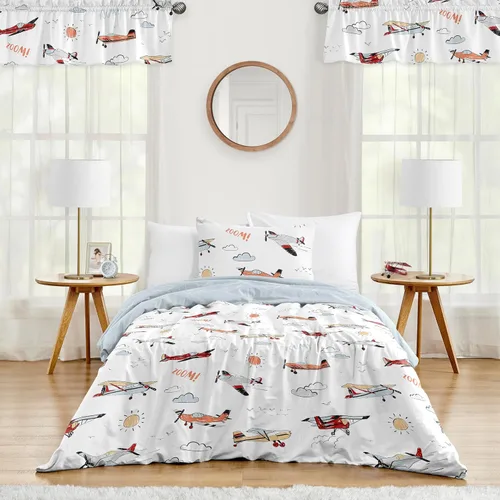 Miniatura 14 de Sweet Jojo Designs Anchors Away - Juego de ropa de cama de 3 piezas para niños, color azul marino y blanco, tamaño matrimonial/queen