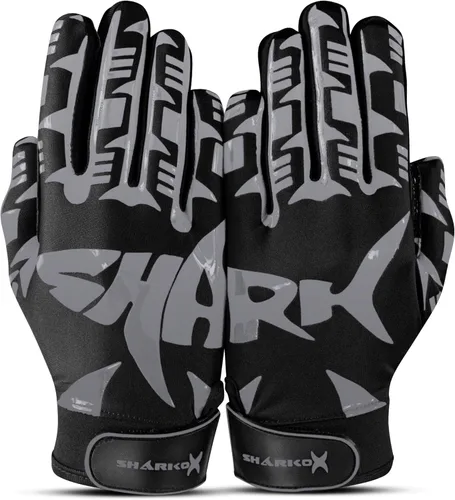 Guantes de fútbol antideslizantes con sensación de pelota, guantes receptores de fútbol en tamaños juveniles, adultos y niños, agarre fuerte de