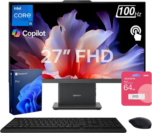 Lenovo IdeaCentre I Pro Business todo en uno, IA de próxima generación, pantalla táctil FHD de 27 pulgadas, 100 Hz, i5-13420H, 16 GB DDR5 RAM, 1 TB