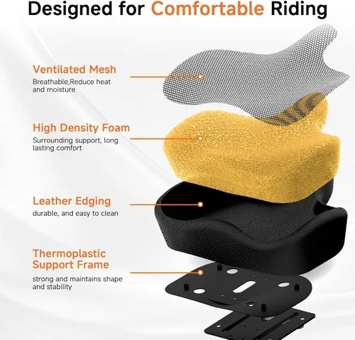 Miniatura 6 de Silla de fitness de oficina para bicicleta estática Negro