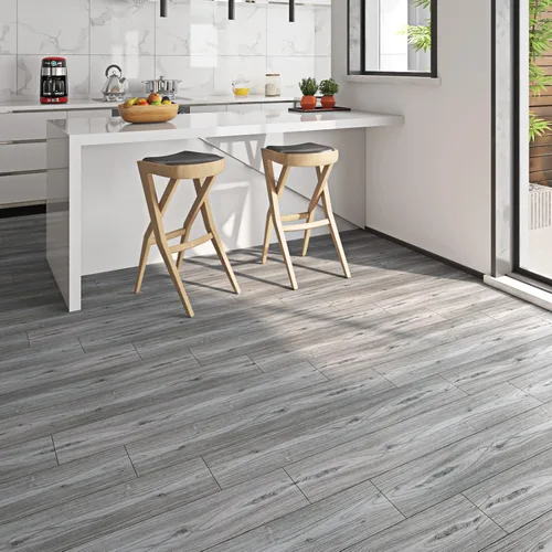 Miniatura 6 de FunStick Azulejos de madera gris de 6 x 36 pulgadas para despegar y pegar, pisos de vinilo de madera natural, suelos de tablones de vinilo