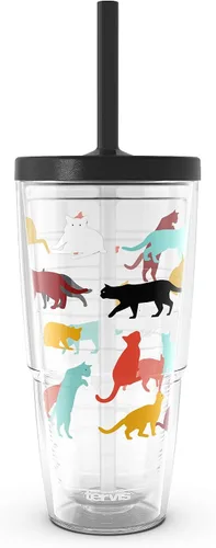 Miniatura 11 de Tervis Pet Love - Vaso aislado de doble pared hecho en Estados Unidos mantiene las bebidas frías y calientes, 16 onzas, amor de gato