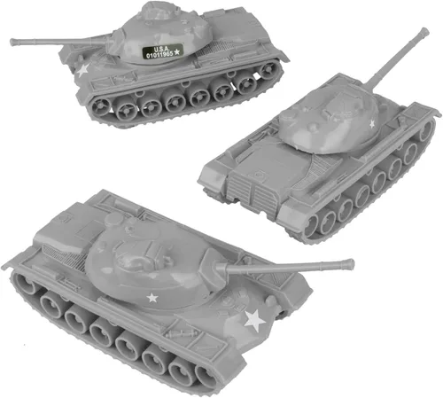 Miniatura 9 de TimMee - Tanques de juguete para hombres de plástico del ejército - Negro WW2 3pc - Hecho en Estados Unidos