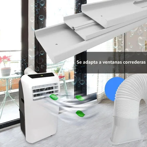 Miniatura 8 de LEZIFU Kit de aire acondicionado portátil con manguera, sello de ventana ajustable con manguera de 5.9 pulgadas de diámetro y 59 pulgadas