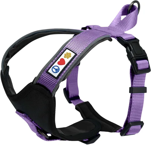 Miniatura 10 de Arnés para perro Pawtitas para entrenamiento de suave, ajustable, reflectante, acolchado para cachorros, Azul