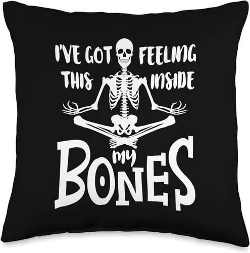 Art Halloween Ghosts Decorations Helloween Party I've Got This Feeling Inside My Bones - Almohada de Halloween para mujer, 16 x 16 pulgadas,