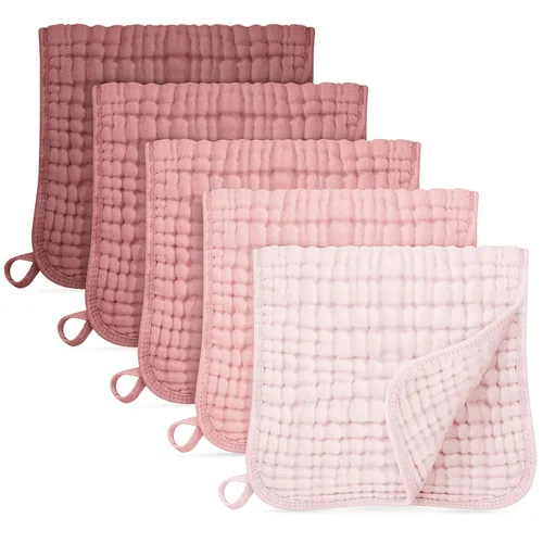 Miniatura 15 de Unnivoll Paños de muselina para eructos para bebé, 100% algodón, para niños y niñas, grandes, 20 x 10 pulgadas, extra suaves y absorbentes, paquete
