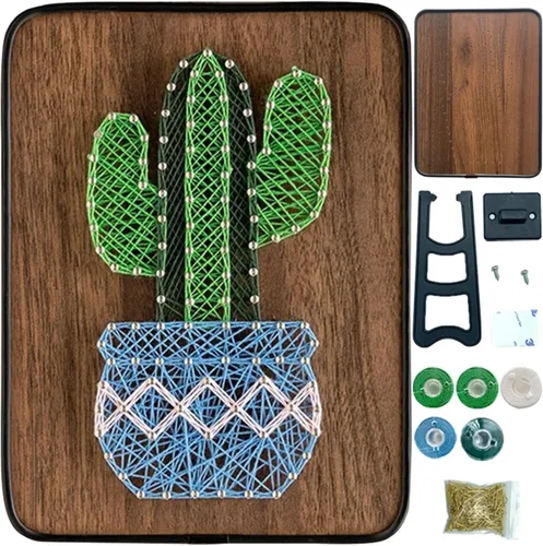 Miniatura 9 de BAZIMA ALICE Kit de arte de cuerda para principiantes, kit de manualidades de cactus en maceta, regalo único, kit de manualidades para vacaciones