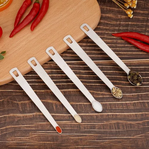 Miniatura 4 de Juego de Mini Cucharas Medidoras, Cucharas Medidoras de Acero Inoxidable de Alta Resistencia para Cocinar y Hornear, Cuchara de Mesa y Cuchara de Té