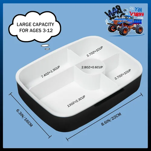 Miniatura 3 de Caja Bento para Niños Lonchera para Niños Caja Bento para Niños Juego de Lonchera con 5 Compartimentos Botella de Acero Inoxidable para Agua, Bolsa